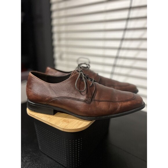 Santoni Made in Italy Brown Leather Shoes Size 9 - Picture 3 of 7